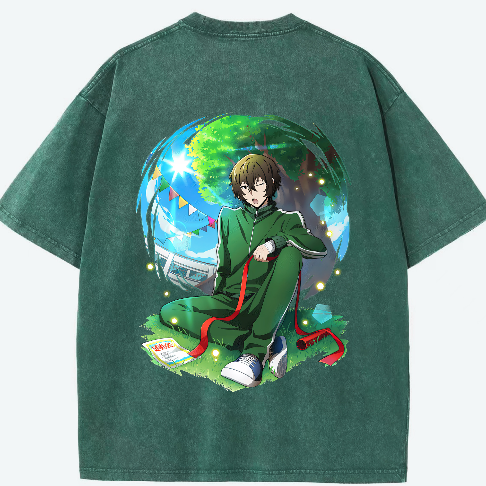 （画像用） 文豪ストレイドッグス Bungo Stray Dogs 綿100% ヴィンテージ風 半袖Tシャツ（背面プリント）